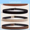 Retro Color Solid Simple Designer Pu Leather Belt Alloy Buckle Commuter Style