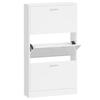 VidaXL Armoire à chaussure Blanc brillant 59x17x108 cm Bois ingénierie 342530