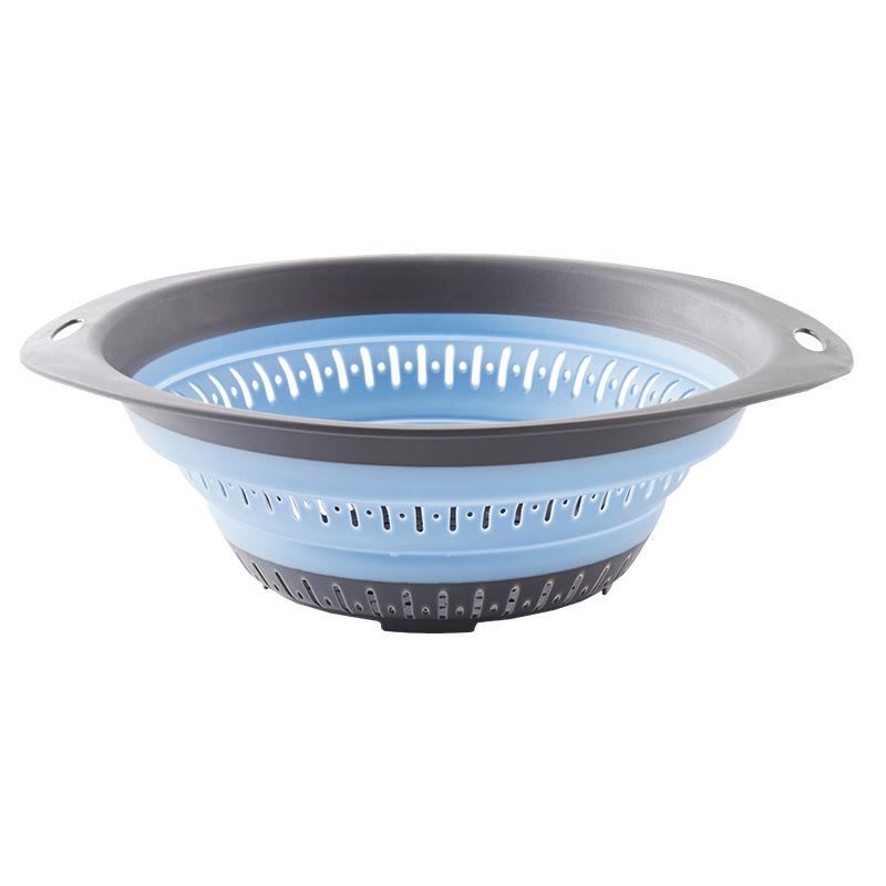 Multifunctional Silicone Folding Drain Basket for Vegetables & Fruits