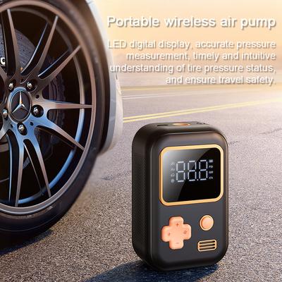 150PSI Car Air Pump Cordless Handheld Air Compressor Portable Electric Tire Inflator with LED Light