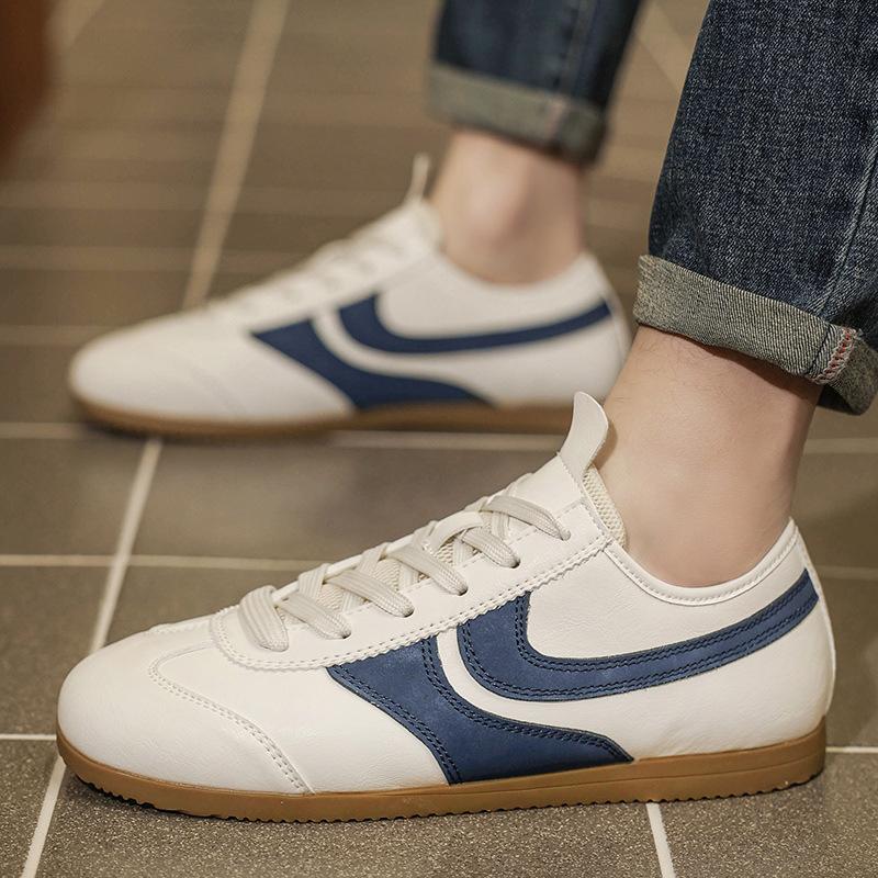 

Мужские туфли Форрест Гамп 2025 новинка кожаный верх универсальные ретро повседневные туфли мужские низкие спортивные туфли модные трендовые туфли 44 бежевый