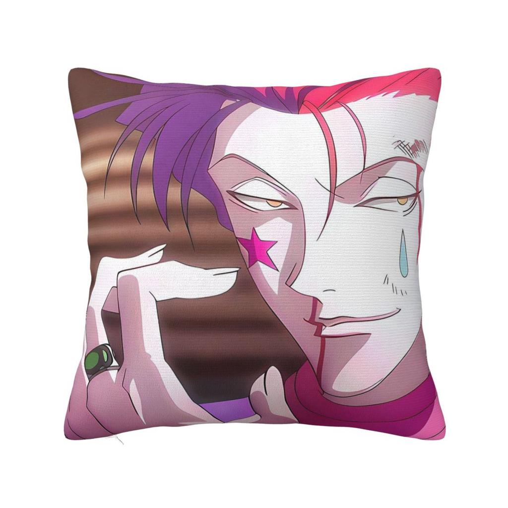 Hisoka Anime Hunter X Hunter Square Pillowcase Cushion Cover Pillow Case Throw Pillow Cover for Home Sofa Living Room