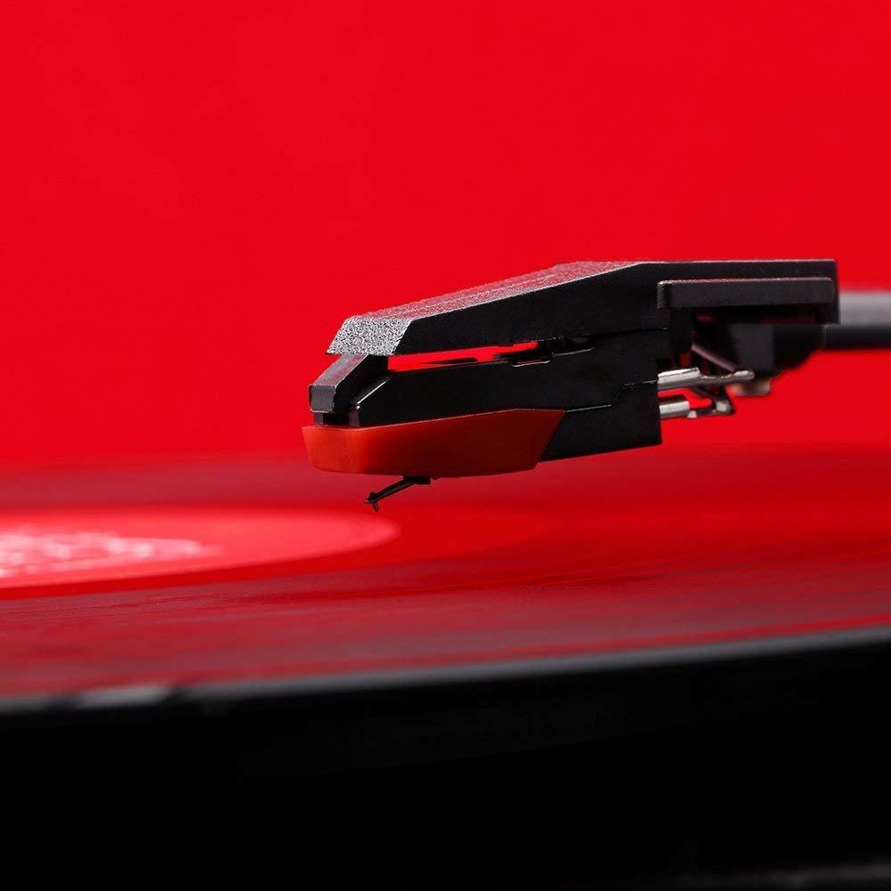 LP Record Needle Replacement Needles for Record and Phonographs 4-Pack Players, Turntables, (Red)