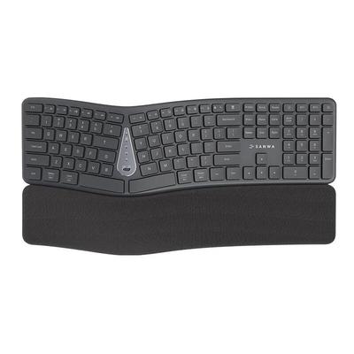Shan Ye Ergonomic Bluetooth Wireless Keyboard with Fabric Wrist Rest