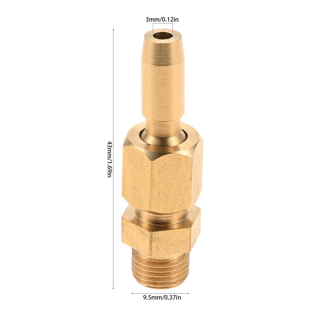 5pcs Brass Fountain Nozzle 1/8" 1/4" Thread Hexagonal Injection Head Water Curtain Landscape Equipment Garden Pond Swimming Pool