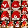 Snowman DIY Christmas Hat Toy Elk Santa Snowman Hat Creative Kids Xmas Arts Hats  Toddlers