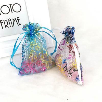Vogue Wedding Pouch Favor Gift Organza Sheer Jewelry Coralline Party 25/50/100 Bags