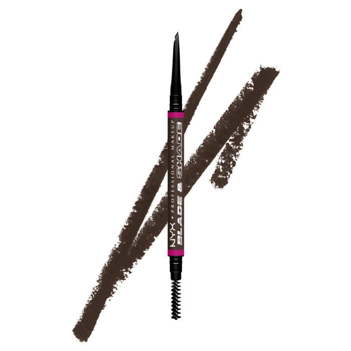 NYX Professional Makeup Blade &amp; Shade, Crayon sourcils double embout, tenue jusqu'à 16h, Espresso