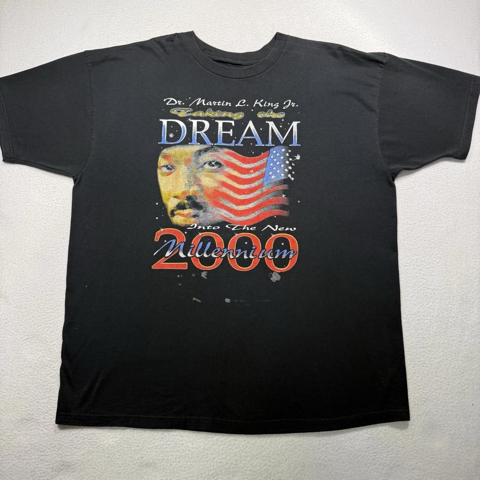 Vintage Martin Luther King Jr Adult Size XL T-Shirt Y2k Rap Tee Style Mlk Jr XL