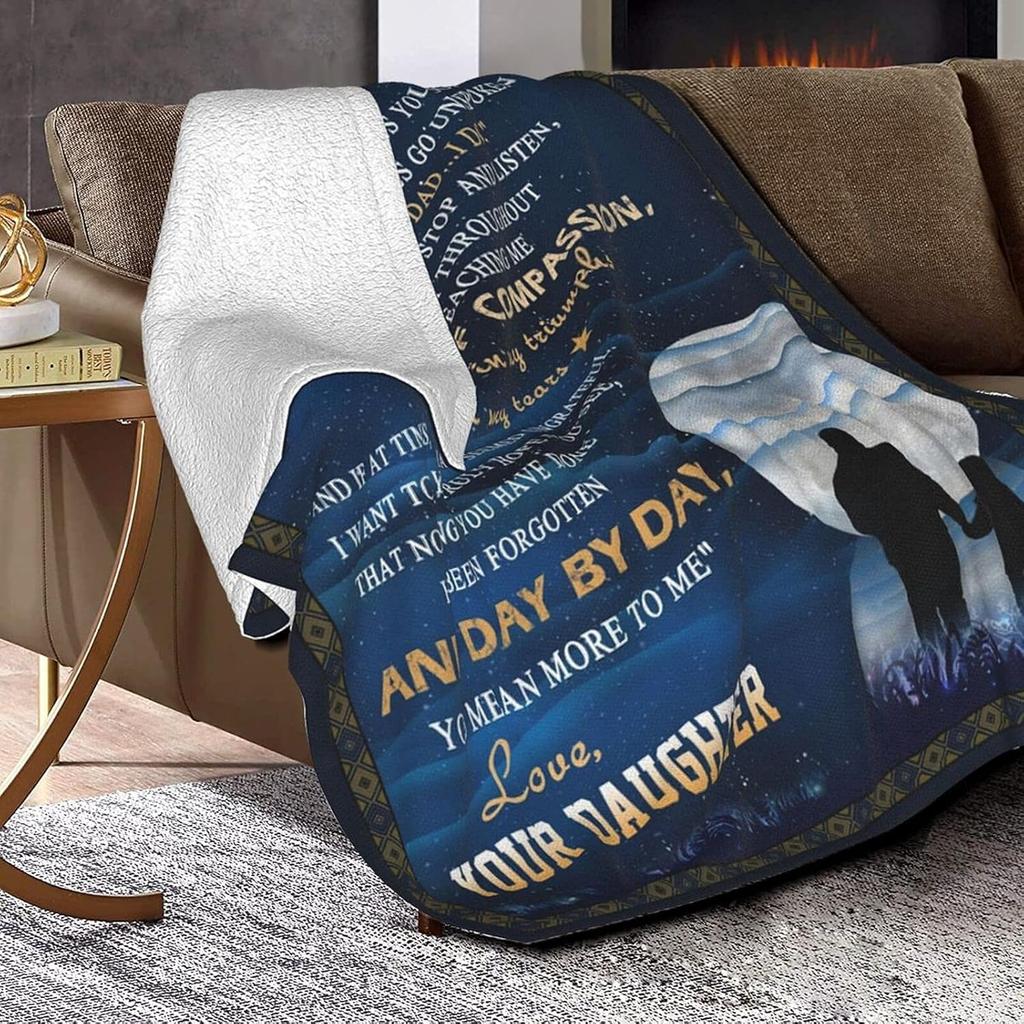 1 Stück Geschenk für Papa Dünne Decke zum Vatertag Jubiläum Geburtstag Muttertag für Mama Frau Schwester Oma Abuela Weicher Überwurf