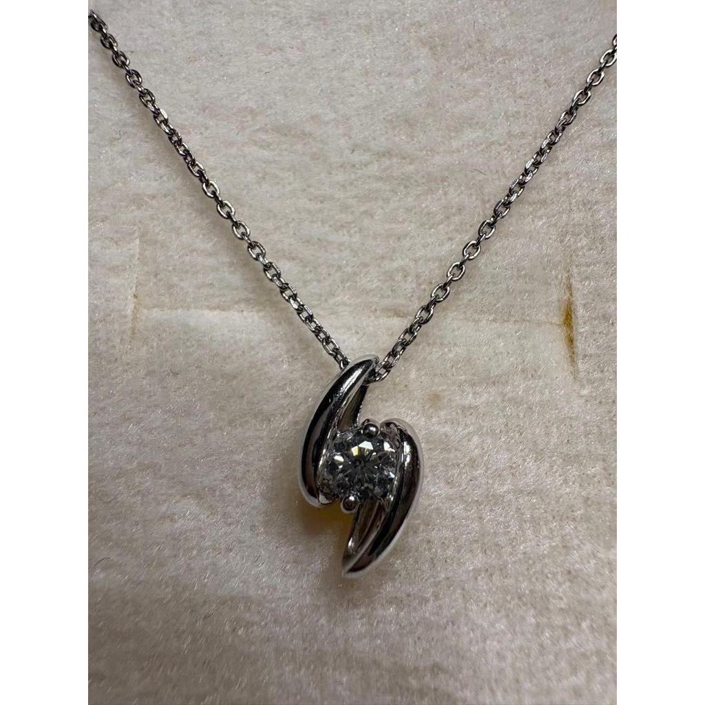 Used Jewelry Tsutsumi Diamond Necklace Top Platinum