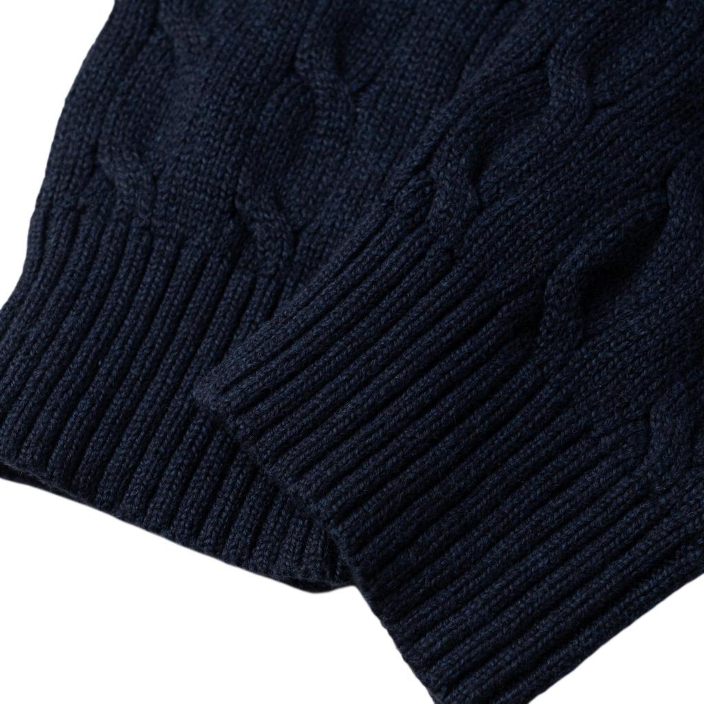 Polo Ralph Lauren SS22 Solid Color Cable Knit Crew Neck Sweater Men sweater Blue MNPOSWE16810058-B82