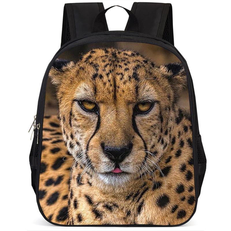 Spacious And Lightweight 15-inch 3d Leopard Backpack For School Kids