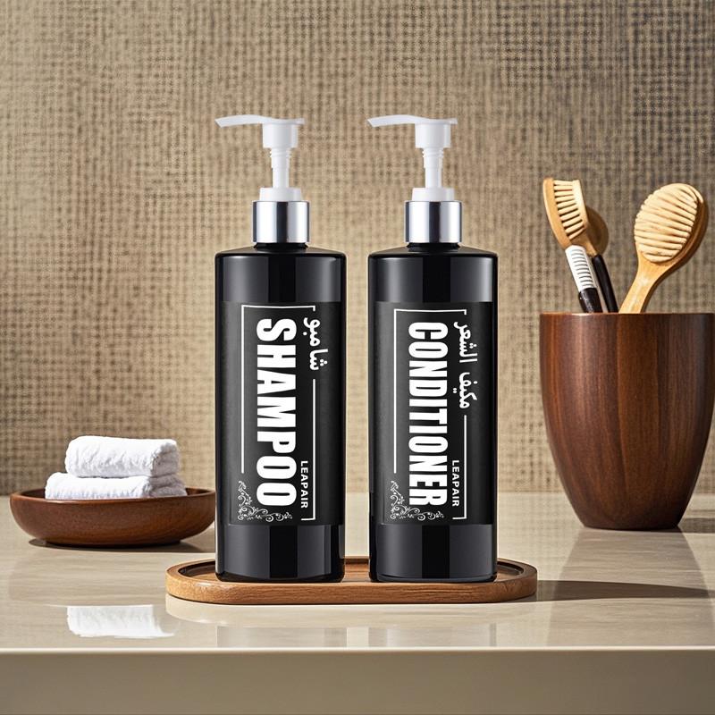 

500 мл многоразовый флакон для лосьона с этикетками дозатор для мыла косметический контейнер для кондиционера/шампуня/геля для душа Type 1