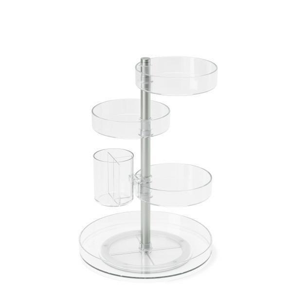 Pirouette jewelry organizer, rotating, white
