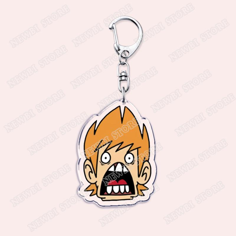Popular Eddsworld Tord Keychains for Accessories Bag  Anime Comic Ringo Edds Meme Keyrings Jewelry Gamers Fans Friends Gifts