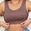 European and American Sports Large Size Comfortable No-rim Seamless Push-up Bra Front Buckle Adjustable Shape Beautiful Back Underwear