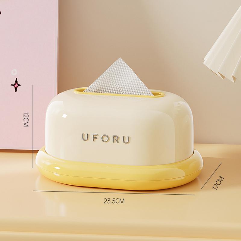 Tissue Box Living Room Premium Sense Home Kitchen Bathroom Paper Box Large Capacity Spring Lift