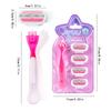 Triple-Layer Women's Manual Razor Set - Effortlessly Removes Underarm and Leg Hair