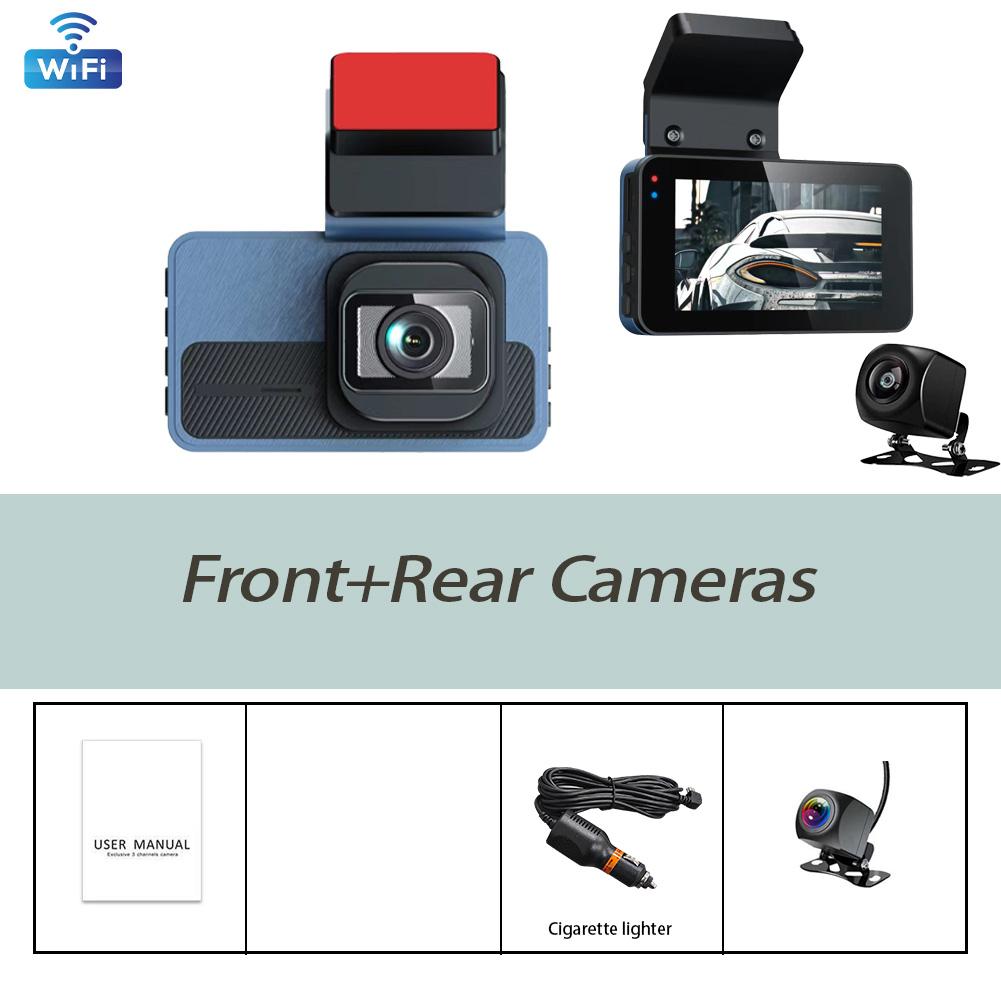 

HD 4K Скрытая автомобильная камера видеорегистратора с двумя объективами спереди и сзади, ночное видение, автоматический видеорегистратор, циклический видеорегистратор, аксессуары для автомобиля none