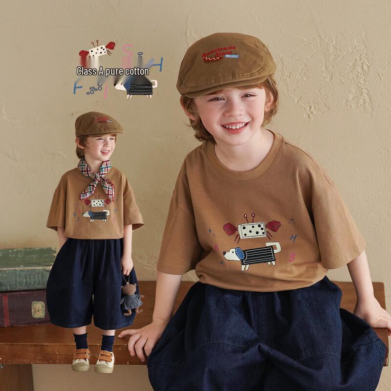Little Boys  Summer Appliqué Cotton T-Shirt L