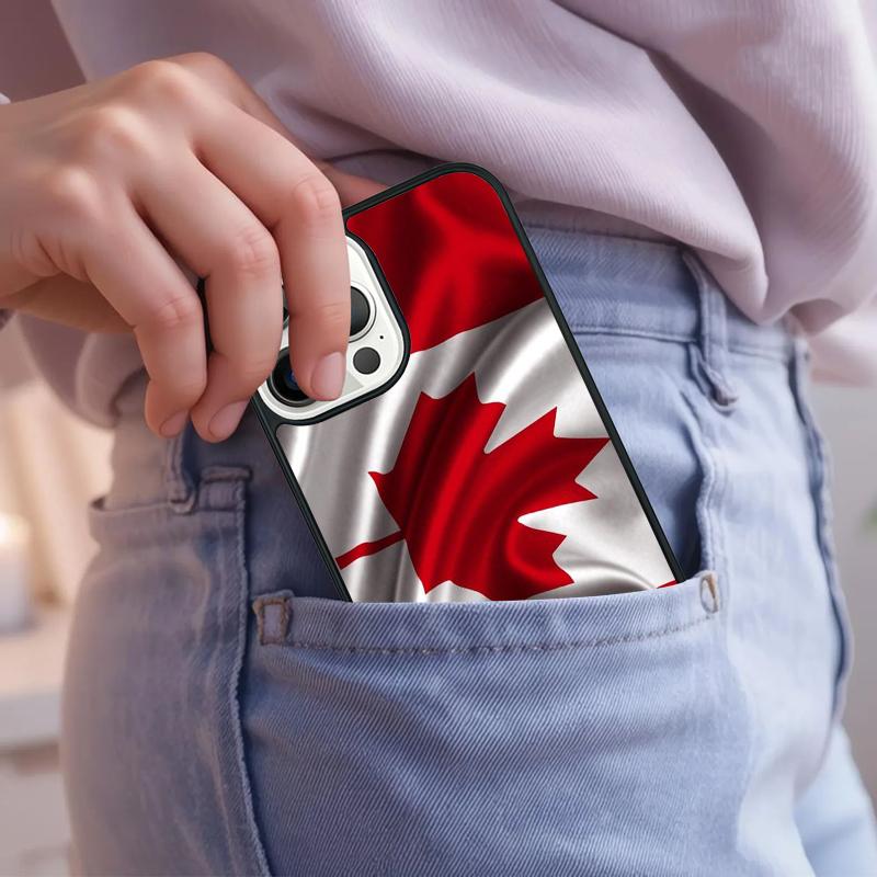 Canada Canadian Flag Phone Case For iPhone 17 Air 15 16e 14 13 Pro Max Coque 12 11 Pro Max PLUS Cover
