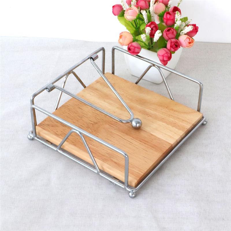 Solid Wood Tissue Holder Home Napkin Container For Hotel Restaurant Decoration,C-M53K