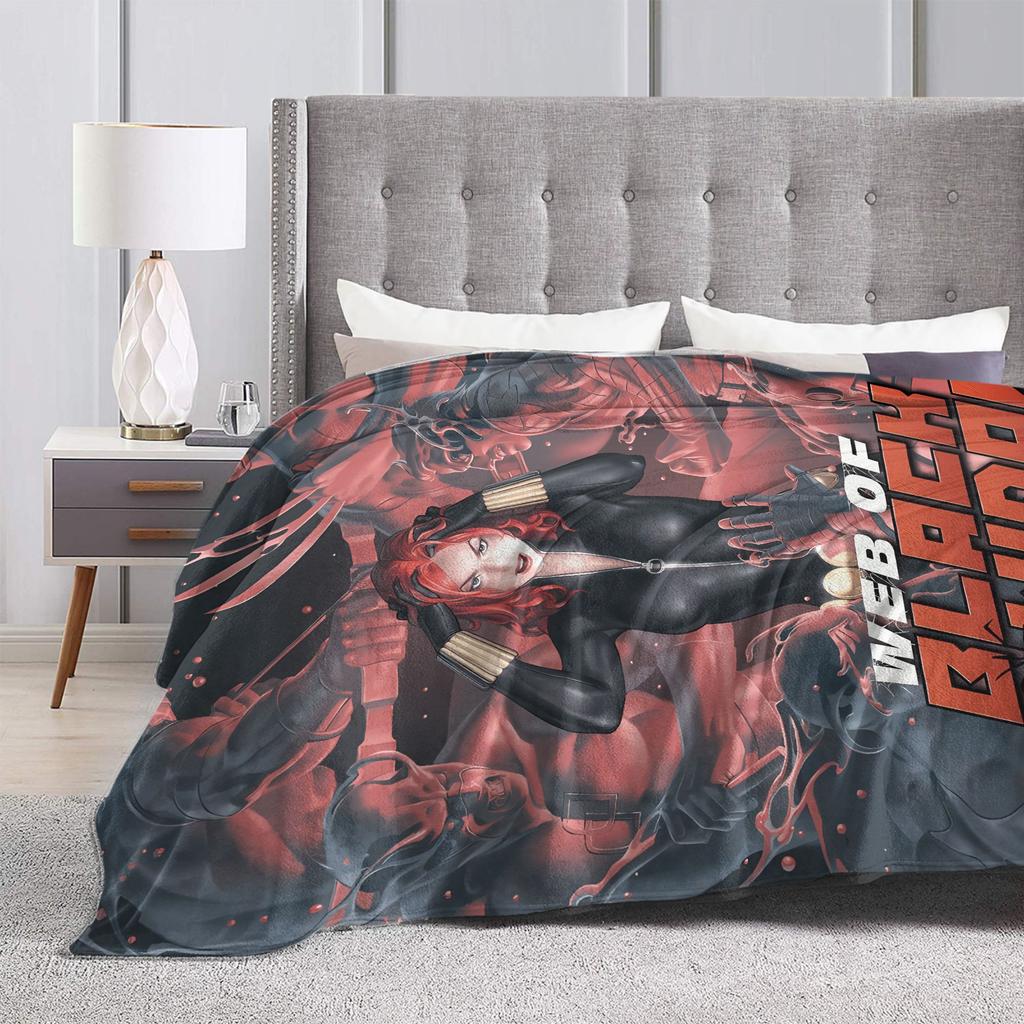Black Widows Warm Soft Blanket Kids Plush Throw Blanket Novelty Couch Bed Flannel Bedspread Sofa Bed Cover
