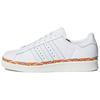 Originals Superstar 80S Comfortable Durable Casual Sneakers Women Sneakers White Orange AQ0872