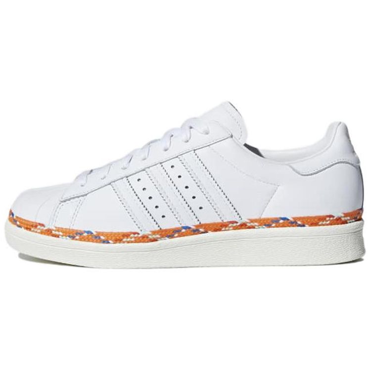 

Adidas Originals Superstar 80S Comfortable Durable Casual Sneakers Women Sneakers White Orange AQ0872 36