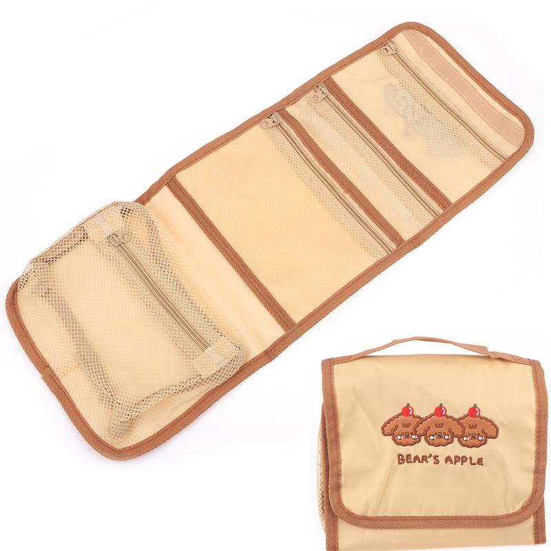 

Folding Cosmetic Bag Portable Travel Makeup Organizer Bags Dry And Wet Separation Toiletry Bag Women Waterproof Storage Washbag