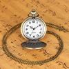 Vintage Bronze ‘’never Forget Veteran ‘’ Pattern Design Quartz Pocket Watch with Necklace Chain Commemorate Gift for Men Women