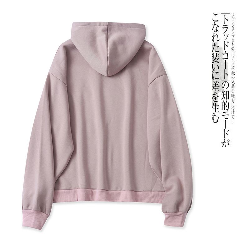Japanese Order Hooded Fleece Lined Sweater Winter New Men's and Women's Same Style Long Sleeves Letters Plus Size Casual Pullover 30394