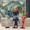 Zootopia Figure Set 4 Styles, Cute Cartoon Animal Characters PVC Collectible Model Toys, Best Gift for Kids Fans