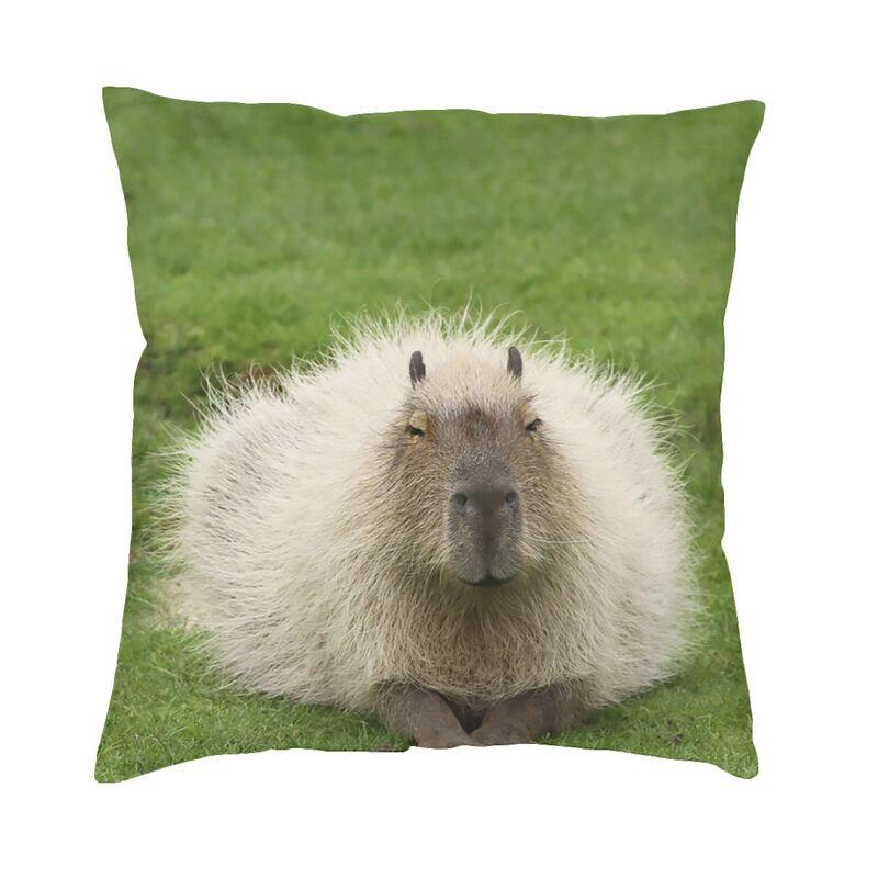 

Personalized Just Be Cappy And Hug A Capybara Square Throw Pillow Case Home Decor 3D Two Side Printed Cushion Cover for Sofa 30x30cm 12x12in