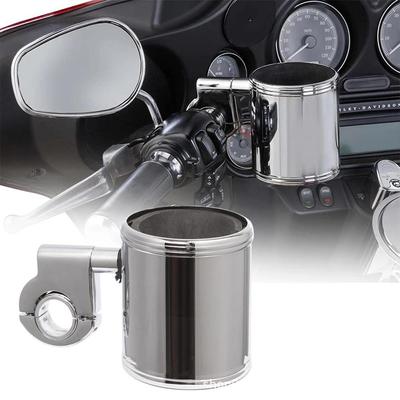 Adjustable Universal Motorcycle Cup Holder for Kettles and Water Bottles. Gold Bracket, Quick Disassembly.