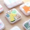 Moisture-proof Creative Cartoon Animal Pattern Cute 4 Compartment Pill Storage Case Medicine Drug Box