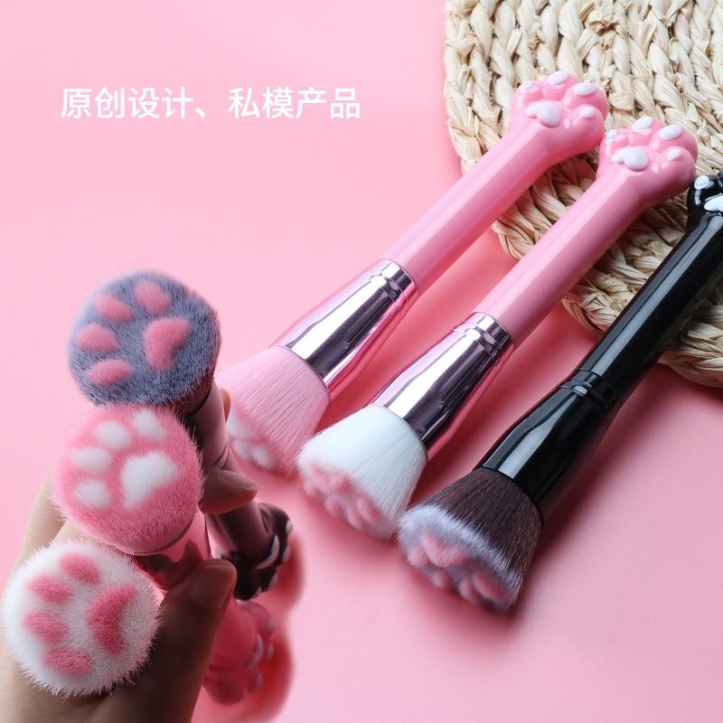 Cute Cat Paw Foundation Brush Soft Bristles Portable Makeup Tool