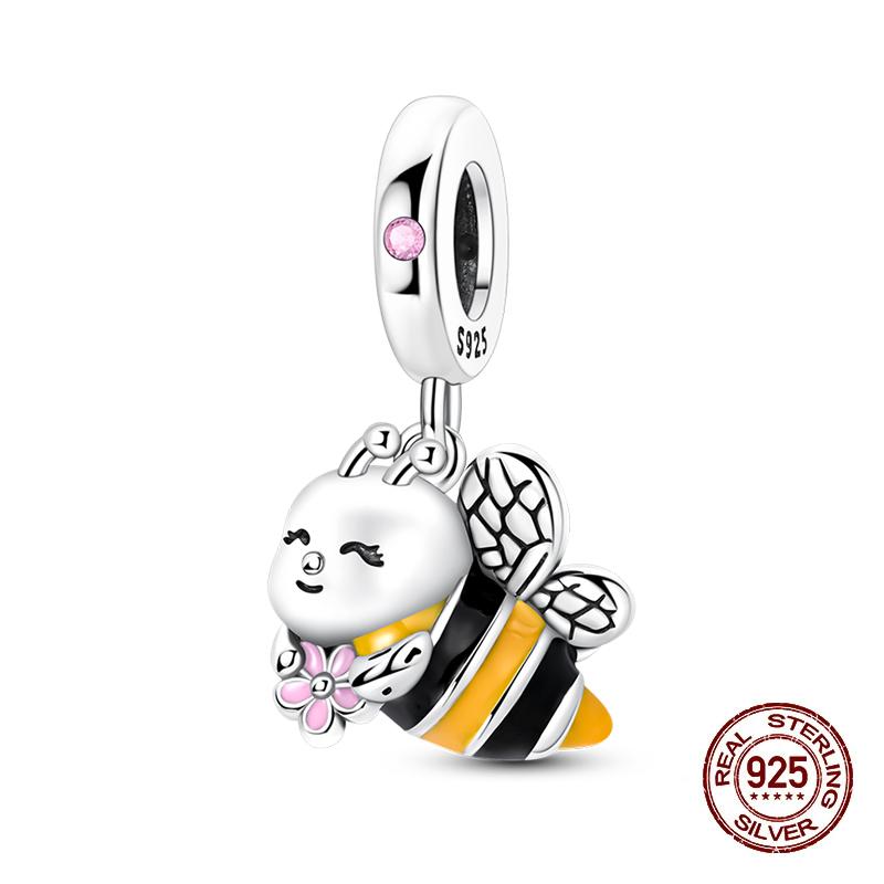 Autumn New Copper Brown Maple Leaf Pumpkin Bee Charms Bead Fit 3Mmoriginal Bracelets Diy Jewelry Warm Gift