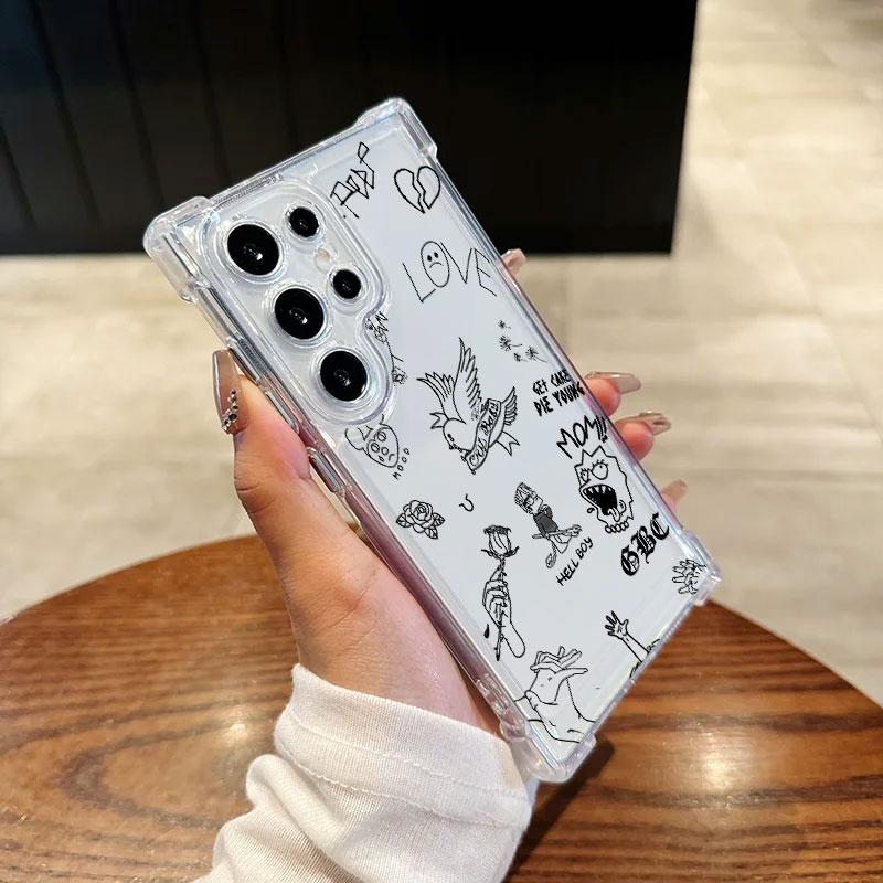 

Hell Boy Rapper Lil Peep Phone Case For Samsung Galaxy S25 FE S24 S23 S22 S21 Ultra S20 Plus Note 20 10 S25FE Soft Clear Cover GalaxyNote10Plus