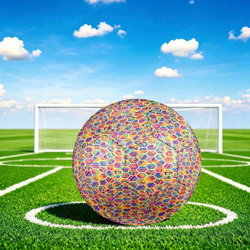 1pc Abstract Geometric Size 5 Soccer Ball Professional Match Training Football Indoor &Outdoor Sports Ball Lightweight Durable c658