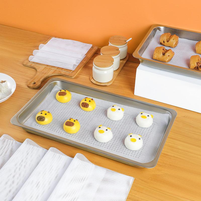 1Pcs Square Oven Kitchen Accessories Steamer Mesh Pad Food Fruit Dryer Reusable Dehydrator Sheets Silicone Non-Stick Baking Mat