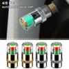 4pcs Precision Automotive Tire Pressure Monitor Automotive Tire Detection Warning Cap Valve Nozzle Warning Cap Tire