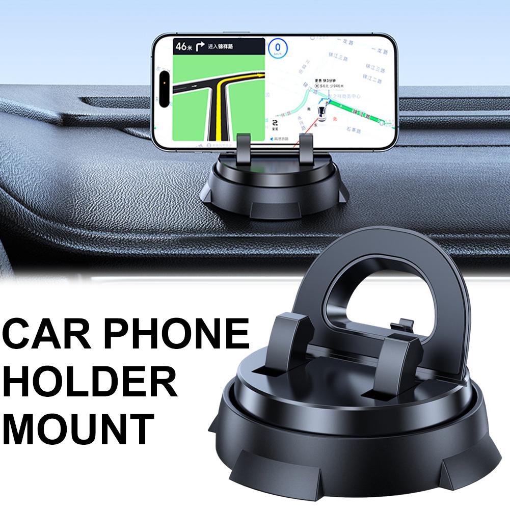 Dashboard Car Phone Holder 360° Rotation Universal Car Phone Mount With Non-Slip Silicone Replacement Tools For Smartphone