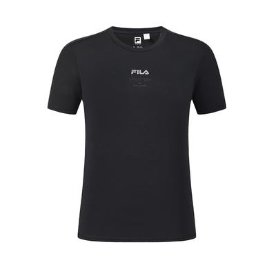 Fitness Basic Comfortable Short Sleeve T-Shirt Women Tops Deep-Black A11W621102FBK