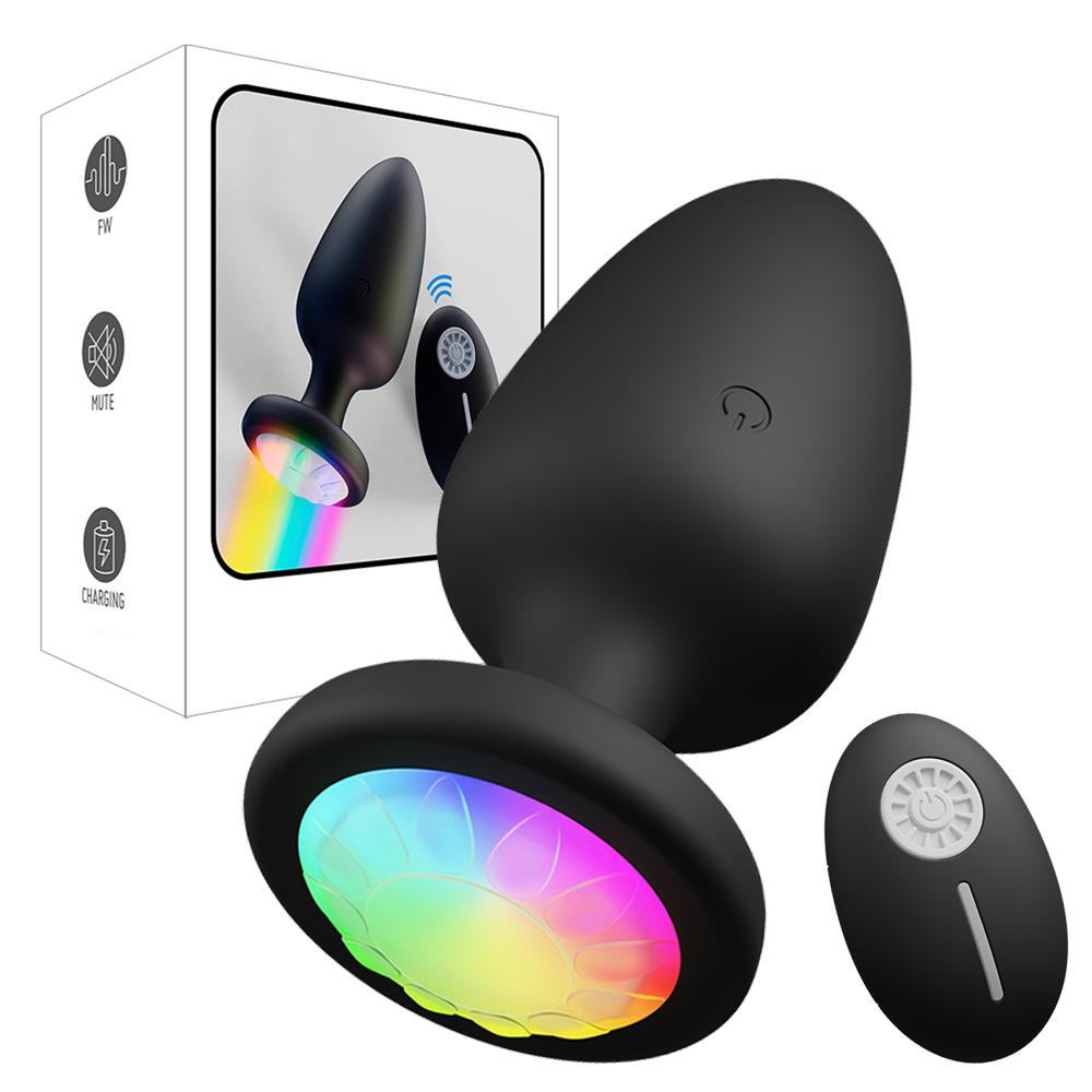 Remote Control Rotating Butt Plug LED Wiggle Anal Vibrator Unisex Sex Stopper Adult Toys for Couples Intimacy Accessories