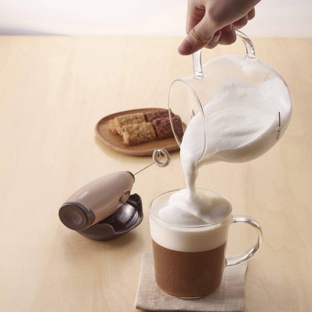 Hario Electric Milk Frother Creamer Cute Milk Usage 100ml Gift Wrapping Specification Model Number CQT-45BR
