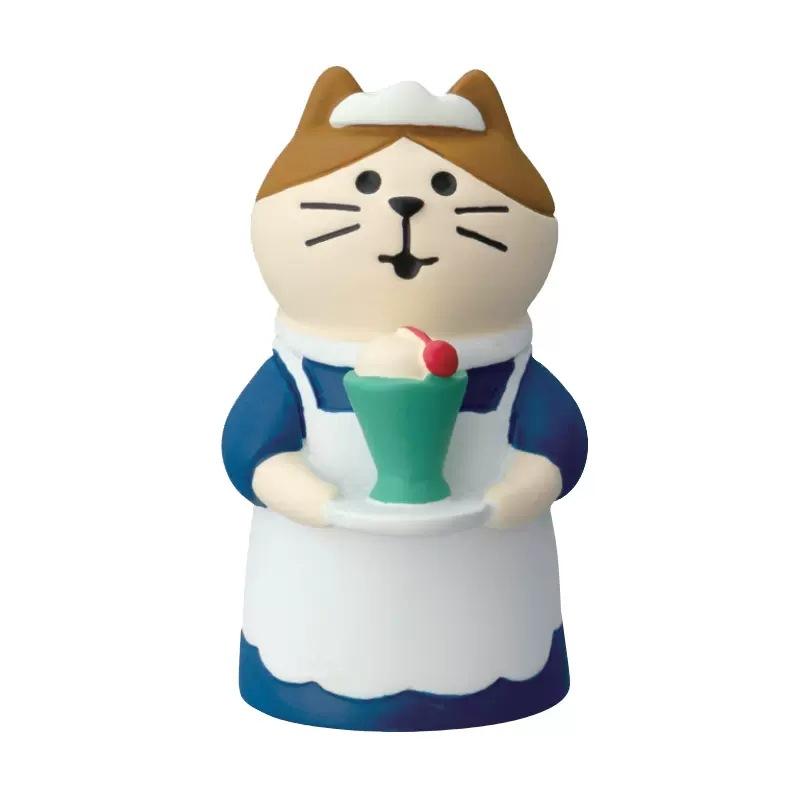 Japanese Ornaments ZAKKA Garden Coffee Scene Decoration Shooting Props Miniature Resin Cat Birthday Gift Collection