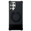 For Samsung Galaxy S25 Ultra Magnetic Case Kickstand Metal Carbon Fiber Pull-Out Design Phone Cover