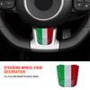 Kohlefaser-Lenkrad-Kinn-Dekorationsaufkleber 6-farbiges Innenzubehör-Kit für Fiat 500/ABARTH 2020-2023